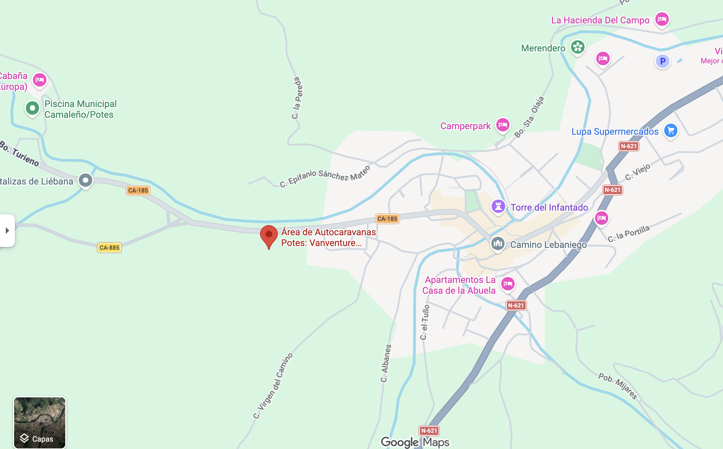 Mapa de Vanventure Camper Park